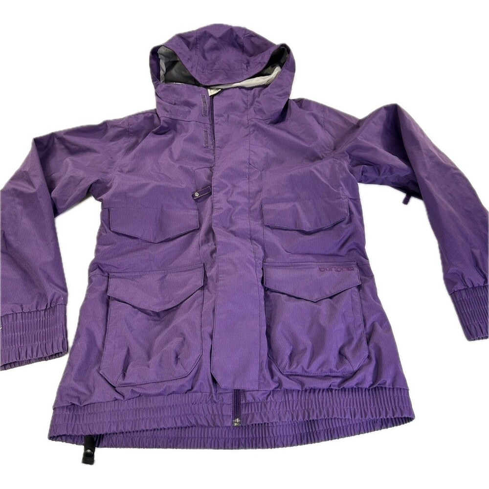 Burton Jacket Women’s Sz L Purple Snowboard Ski Winter Dryride Cool Flavors Hood